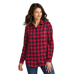 Port Authority Women's Plaid Flannel Tunic .