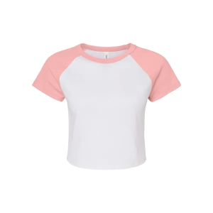 Bella + Canvas Ladies' Micro Ribbed Raglan Baby T-Shirt